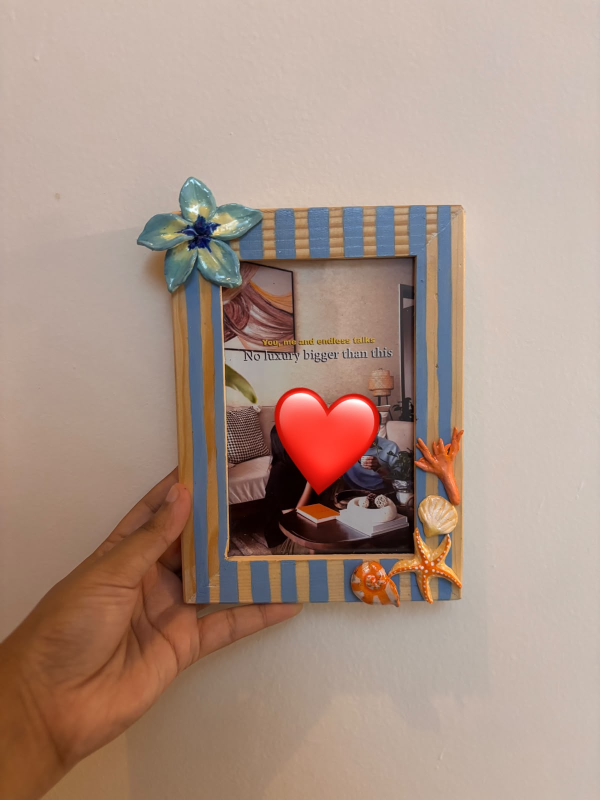 Beach Baby 3D Hand-Painted Photo Frame
