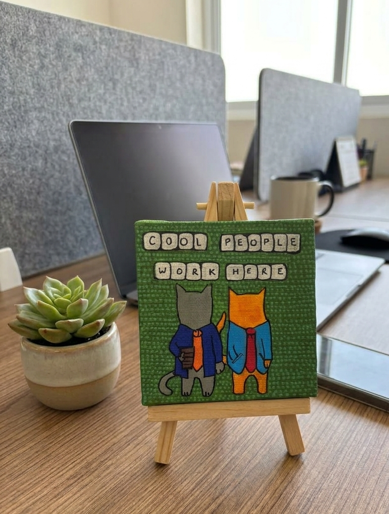 Cool People Mini Canvas Easel