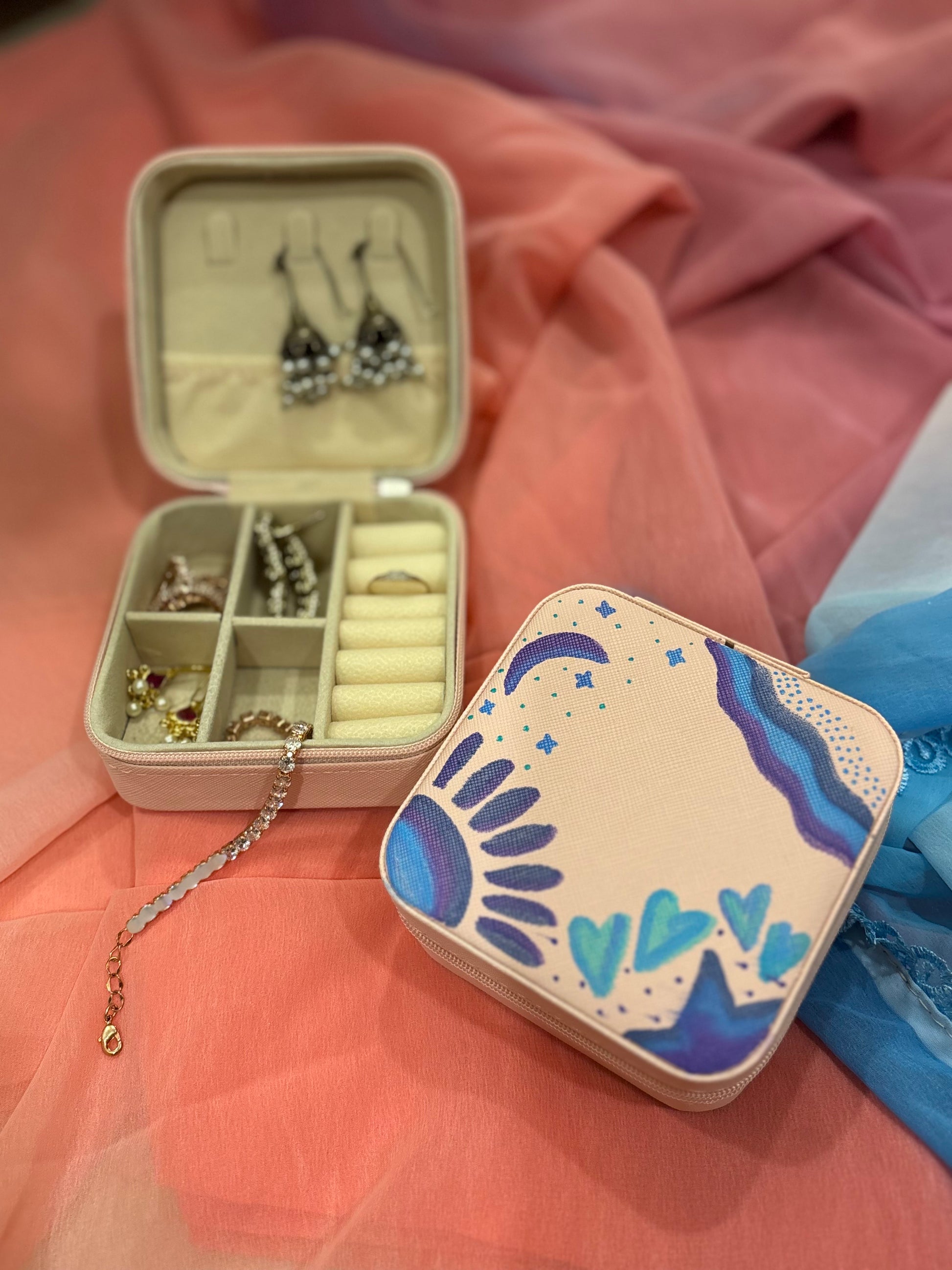 kalavrit hand painted jewellery box trinket box