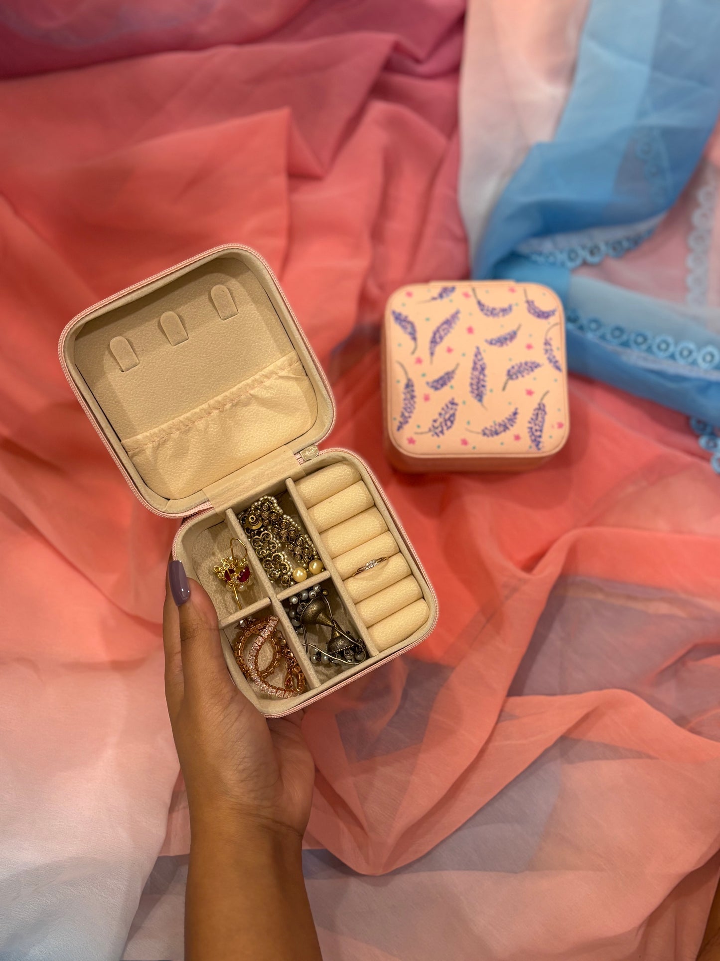kalavrit hand painted trinket jewellery box jewellery organiser