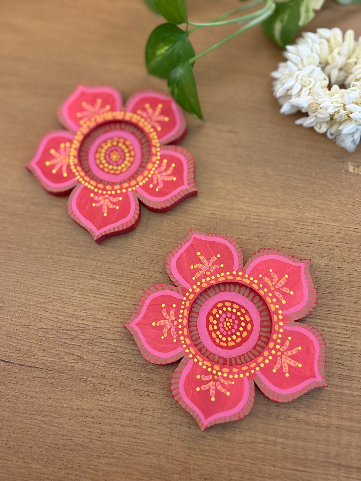 tea light candle holder kalavrit festive gift home decor hand painted