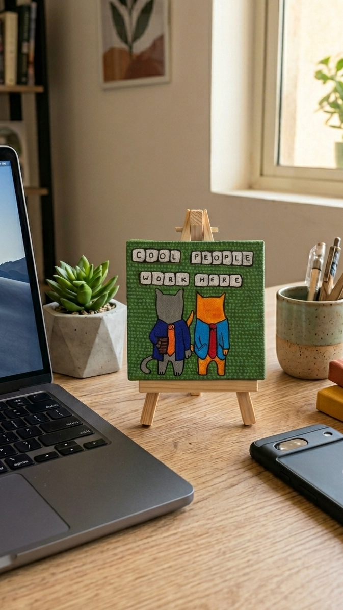 Cool People Mini Canvas Easel