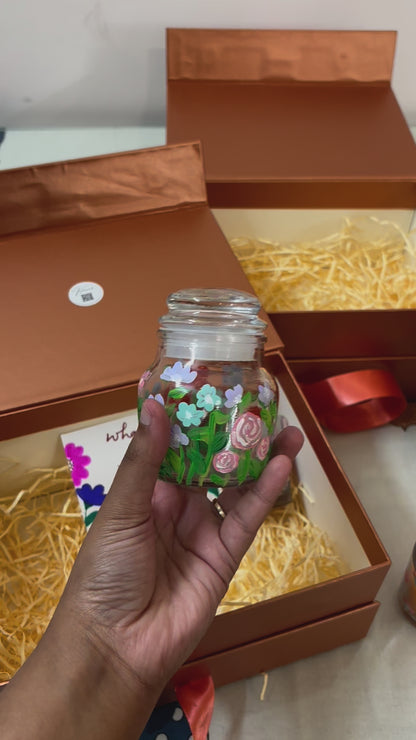 Gulzar – Rose Inspired Hand-Painted Jar Set