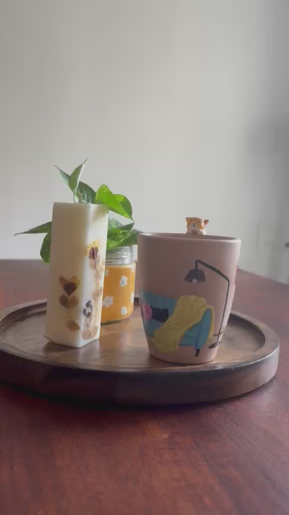 Cat-Peek Hand-painted mug