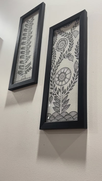 Prakriti - Godna Style Floral Painting Set (Set of 2)