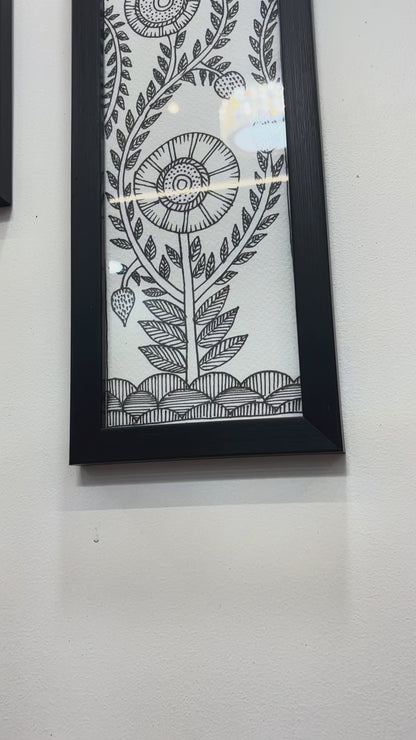 Prakriti - Godna Style Floral Painting Set (Set of 2)