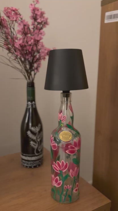 Neerja - Hand-Painted Bottle Lamp