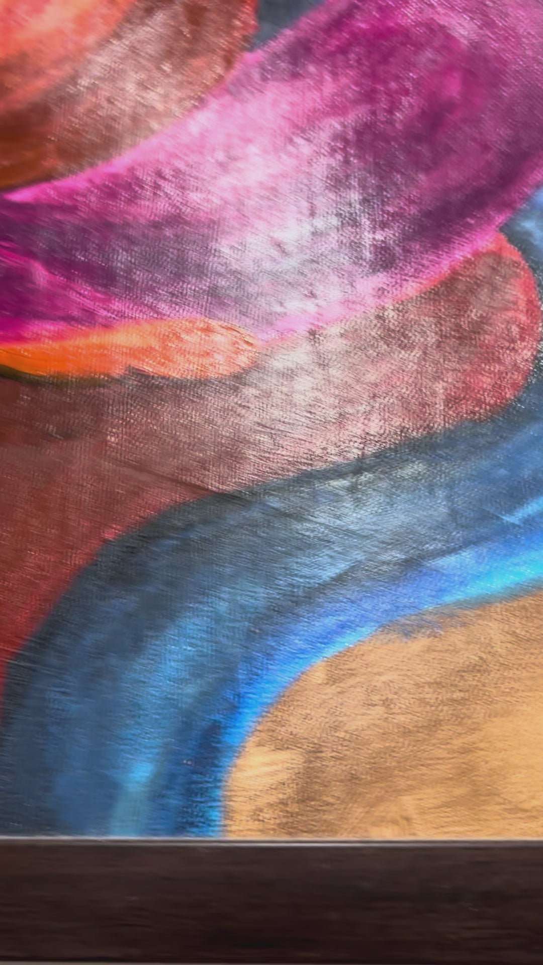 Hand-painted acrylic artwork of Ganesha and Shivlinga fusion on canvas