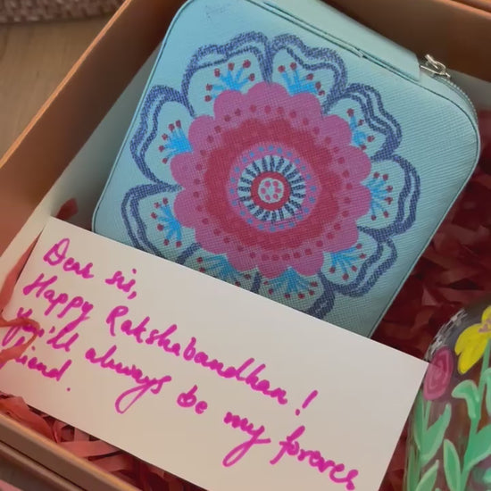 Kalavrit hand-painted personalised trinket box for Rakhi gift