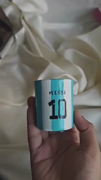 Football Split Number 10 Club & ARG Jersey Shot Glass
