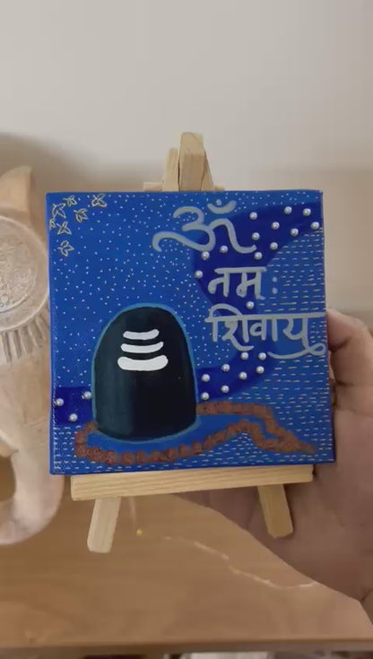 Om Namah Shivay - Mini Canvas Easel