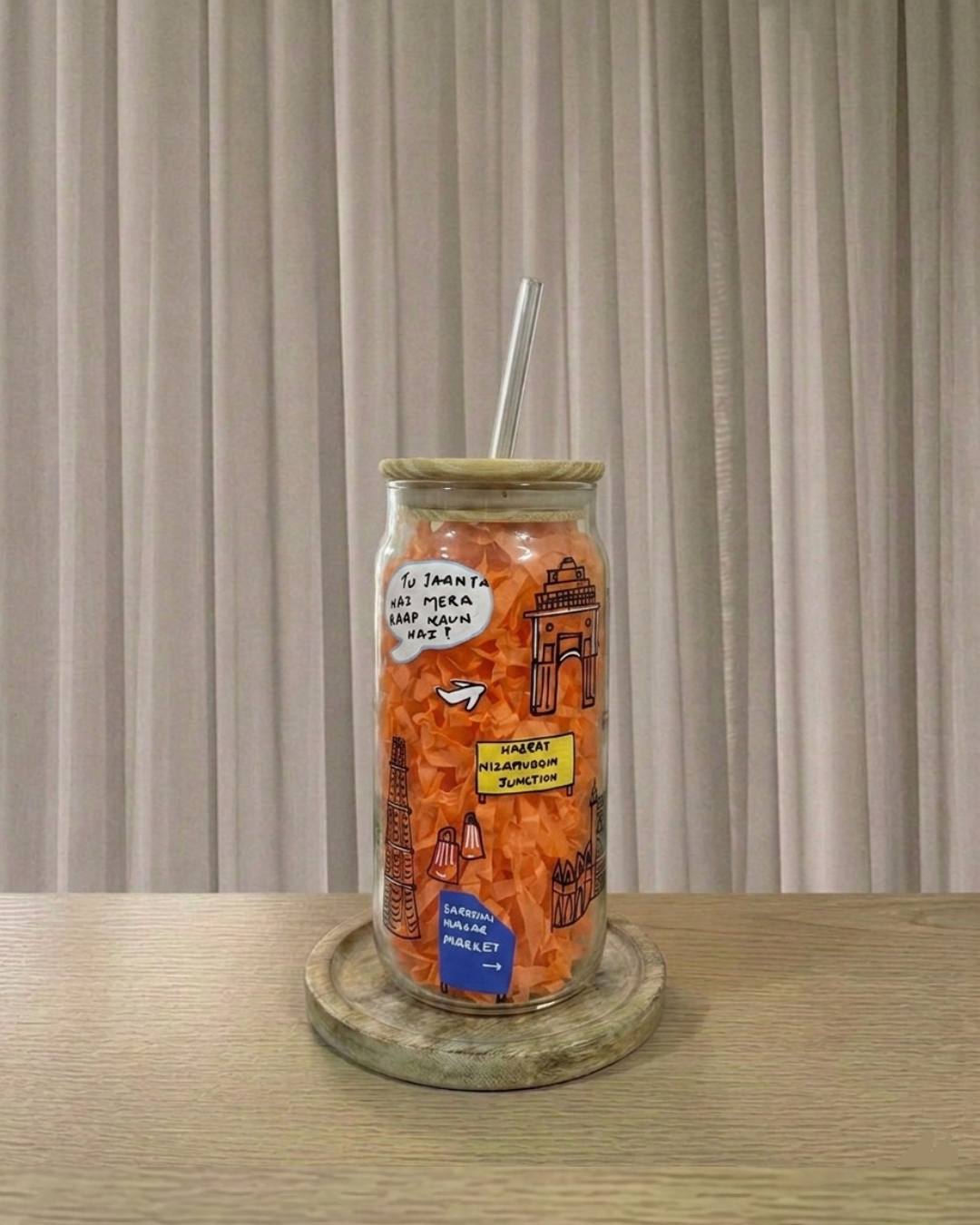 Delhi Hand-Painted Personalised Tumbler